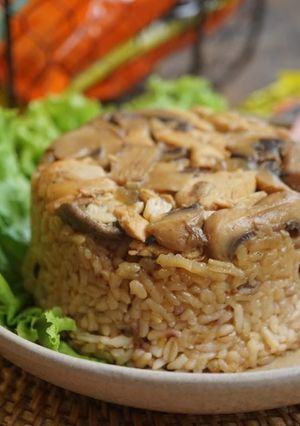 Foto resep Nasi Tim Kongbap Ayam Jamur