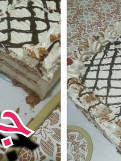 صورة لوصفة كيكة باردة بدون بيض وبدون فرن