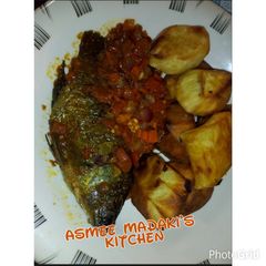 A picture of Sweet potatoes with fish sauce.
