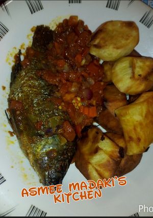A picture of Sweet potatoes with fish sauce.