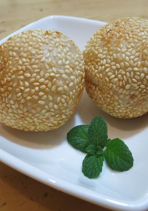 芋泥芝麻球 的食譜成品照片