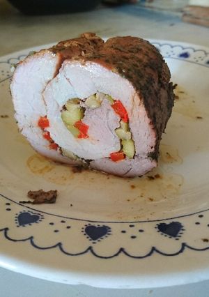 Una foto de Lomo de cerdo relleno
