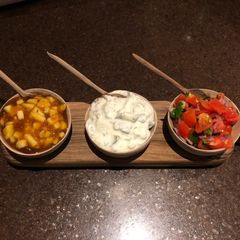 3 Indian dips for popadoms A picture of 3 Indian dips for popadoms.