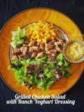 Grilled Chicken Salad with Yoghurt Dressing