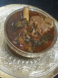 A picture of Methi Mutton curry.