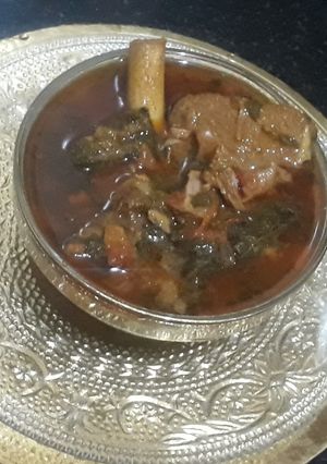 A picture of Methi Mutton curry.