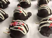 A picture of strawberry truffles