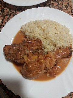 Una foto de Pollo a la sidra con Manzana