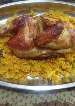 Foto resep Nasi kabsah ayam rice cooker