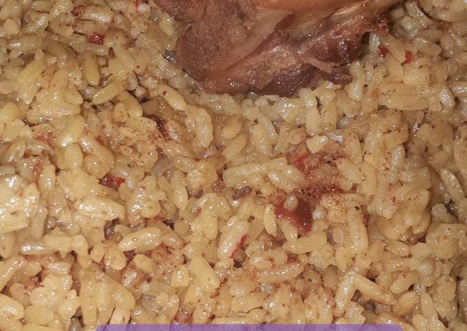 Jollof Ofada rice #kitchenhuntchallenge