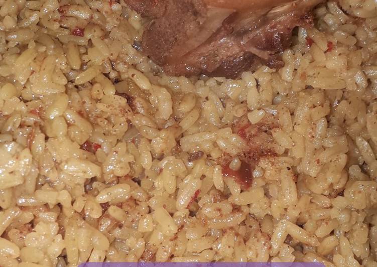 How to Prepare Homemade Jollof Ofada rice #kitchenhuntchallenge