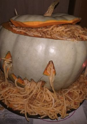 O poză a rețetei Un dovleac🎃 de..groază!😉😱👻😁🍝.