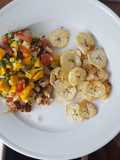 Blackened chicken with mango salsa