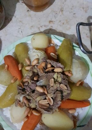 صورة لوصفة رز بالخضار واللحمة