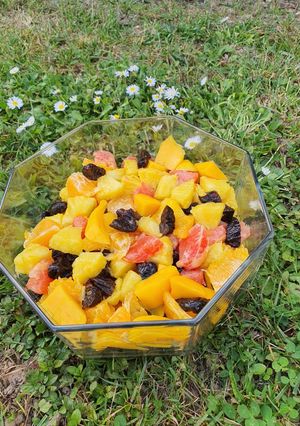Une photo de Salade de fruits acidulée et sucrée