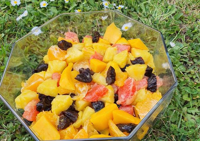 Salade de fruits acidulée et sucrée