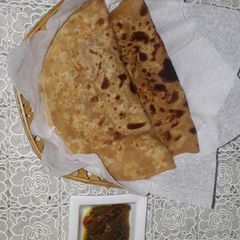 A picture of Cheesy sattoo paratha.