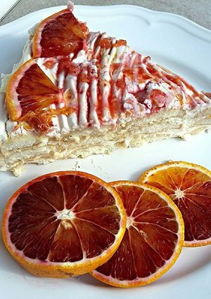 Vérnarancsos, mascarponés piskótatallérok recept fotója