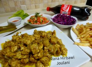 صورة لوصفة دجاج مسحب بنكهة الكاري 👩‍🍳