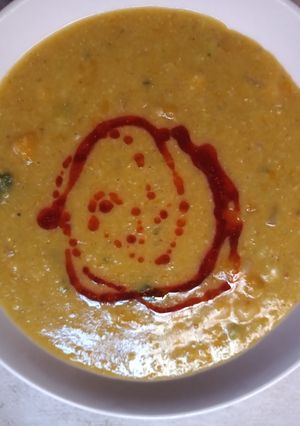 Una foto de Porotos con mazamorra