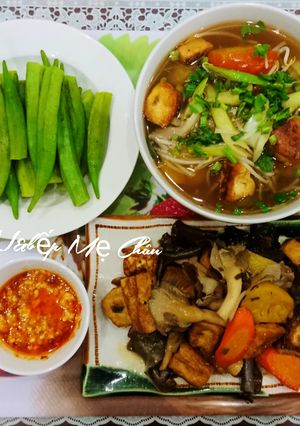 Hình của món Cơm nhà đơn giản mà ngon 182(Mâm cơm chay).