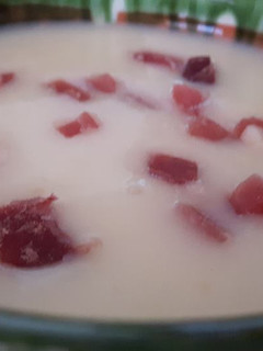 Una foto de Crema fría de puerros