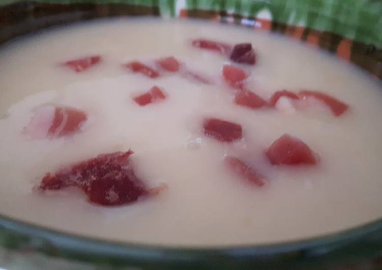 Crema fría de puerros