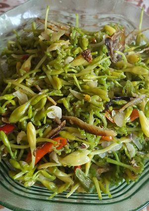 Foto resep Tumis bunga pepaya teri cabai