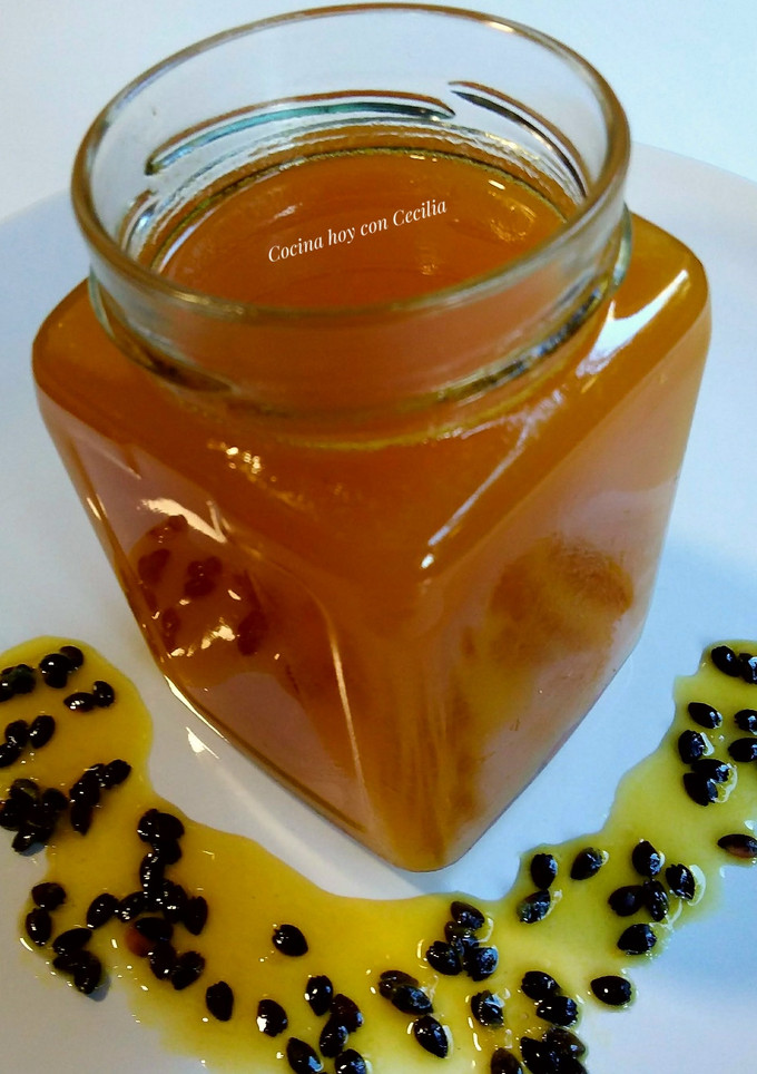 Una foto de Coulis de maracuyá