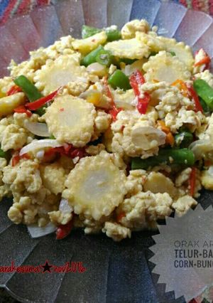 Foto resep Orak arik telur+baby corn+buncis