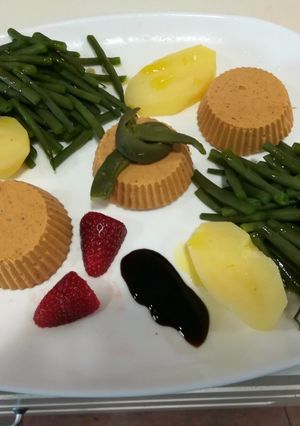 Una foto de Flanes de atún, mejillones y queso