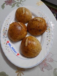 عکسی از دستور نان همبرگر با طعم دارچین