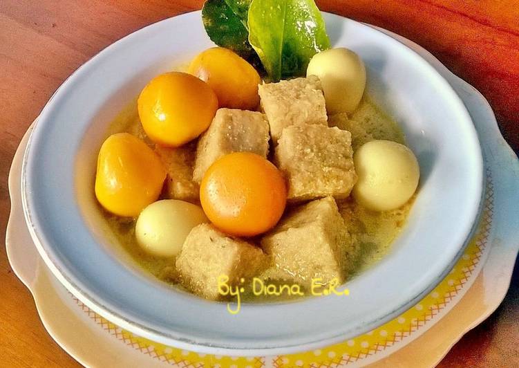 Opor Bumbu Kuning || tempe Gembus dan telur