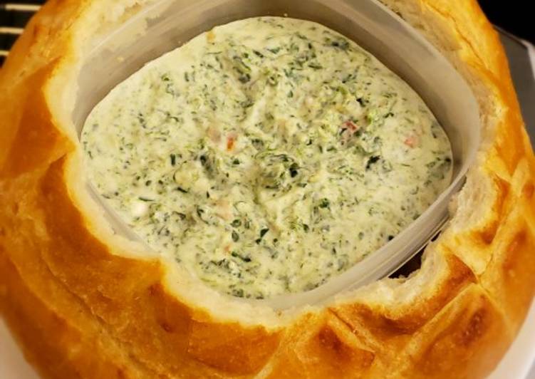 Recipe of Quick Creamy Cheese Spinach Dip