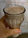 Batido de plátano, leche y chocolate bitter
