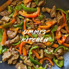 A picture of Beef stir fry.