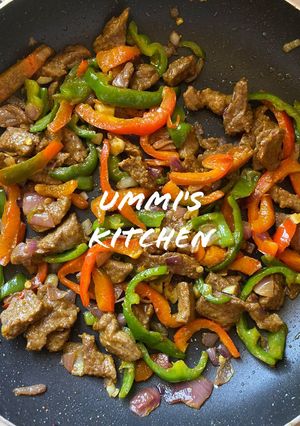 A picture of Beef stir fry.