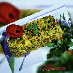 Methi Matar Pulao.(fenugreek - green peas pulao) A picture of Methi Matar Pulao.(fenugreek - green peas pulao).