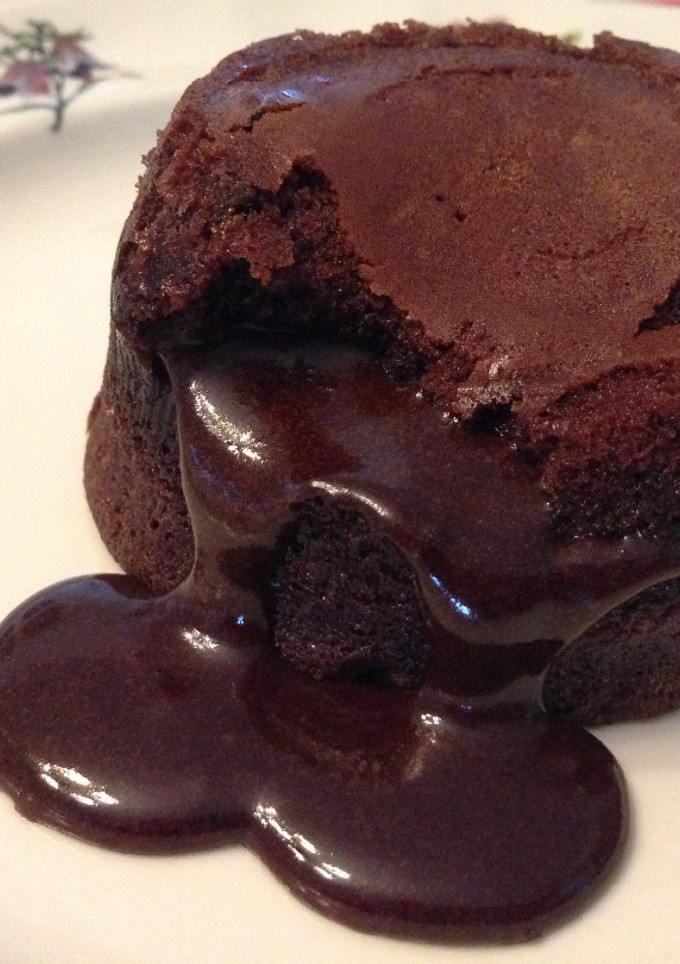 Una foto de Coulant de chocolate