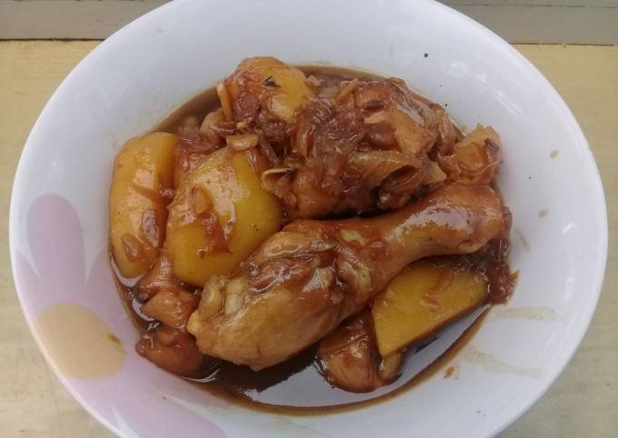 Ayam kentang masak kecap manis