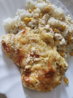 Mustáros tejfölös sajtos csirkemell recept fotója