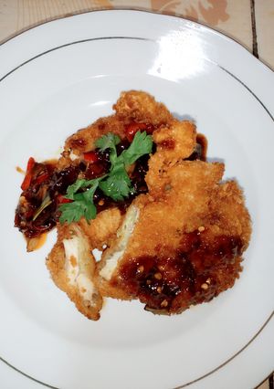 Foto resep Chicken katsu with blackpepper sauce