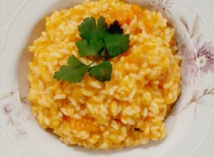 Una foto de Risotto de calabaza