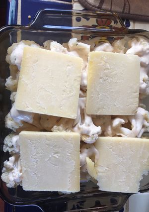 Una foto de Coliflor con crema y queso