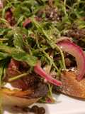 Lentil Salad Crostini with Chevre and Prosciutto