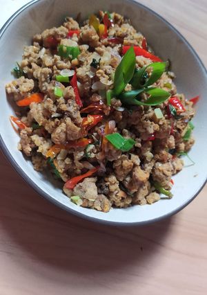 Foto resep Oseng oncom kemangi