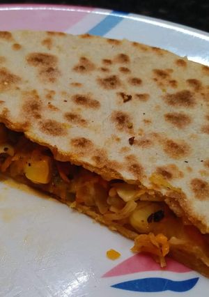 A picture of Stuffed tortilla or quesadilla.