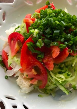 A picture of Tajikistan Salad ‘Qurtob’.