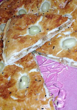 صورة لوصفة فطيرة محشية خفيفة وبنينة😋🇩🇿