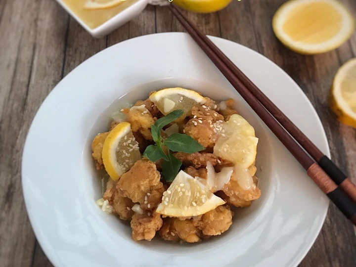 Cara Gampang Menyiapkan Resep Ayam Popcorn Saus Lemon Madu (Chicken Popcorn Honey Lemon Sauce) yang Uenak Anti Ribet, Lezat